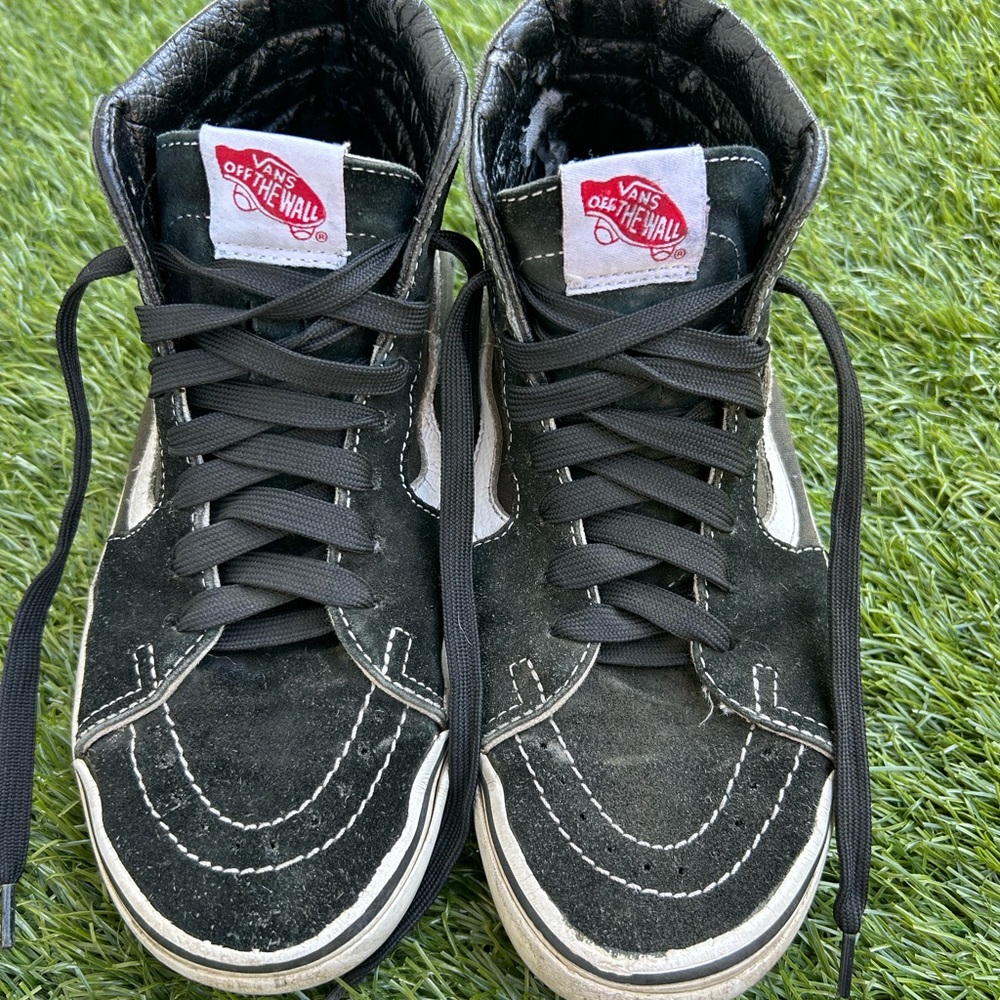 Vans Black and White High-Top Sneakers
